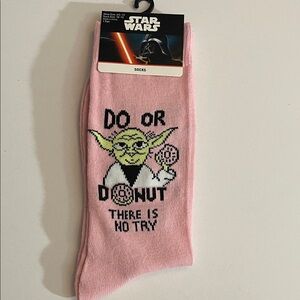 Star Wars Pink Yoda Donut Socks